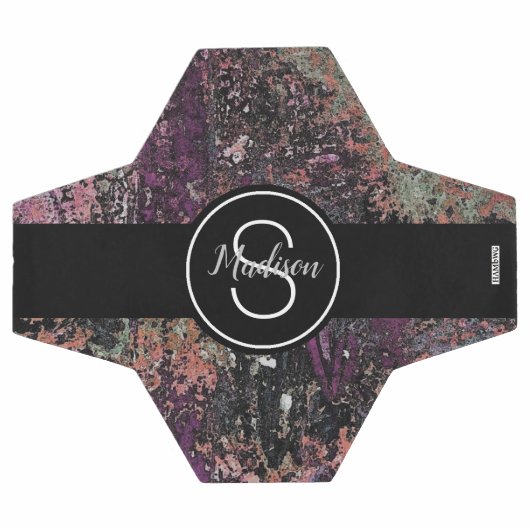 Voetbal met Plum Mix Colors Monogram HAMbyWG (Enkel)