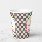 Voetbal met rode racewagen papieren bekers (Rechts)