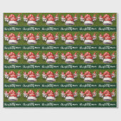 Voetbal met Santa Hat Cadeaupapier (Vlak)