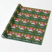 Voetbal met Santa Hat Cadeaupapier (Uitgerold)