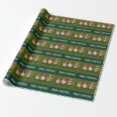 Voetbal met Santa Hat Cadeaupapier (Uitgerold)