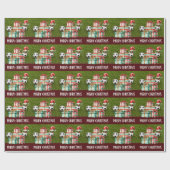 Voetbal met Santa Hat Cadeaupapier (Vlak)