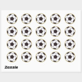 Voetbal met sticker met gouden rand (Vel)