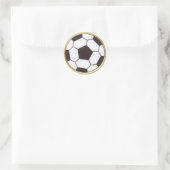 Voetbal met sticker met gouden rand (Tas)