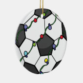 Voetbal met vakantielampjes ornament (Rechts)