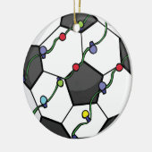 Voetbal met vakantielampjes ornament (Links)