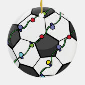 Voetbal met vakantielampjes ornament (Achterkant)
