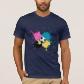 Voetbal met verfvlek. t-shirt (Voorkant)
