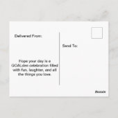 voetbal met verjaardagshoed confetti verjaardag briefkaart (Achterkant)