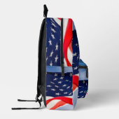 Voetbal met Vlag Rood Wit Blauw Bedrukte Rugzak (Links)