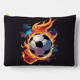 Voetbal met vlammen. etui