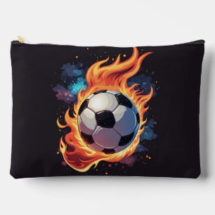 Voetbal met vlammen. etui
