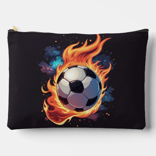 Voetbal met vlammen. etui (Voorkant)