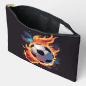 Voetbal met vlammen. etui (Open)