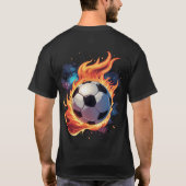 Voetbal met vlammen. t-shirt (Achterkant)