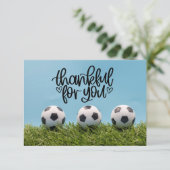 Voetbal met woord Bedankt voor Coach Fan (Staand voorkant)