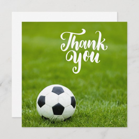 Voetbal met woord Dank u wel (Voorkant / Achterkant)