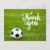 Voetbal met woord Dank u wel Briefkaart (Voorkant)