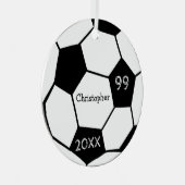 Voetbal Metalen Ornament (Voorkant Rechts)