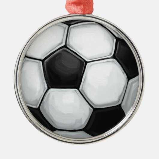 Voetbal Metalen Ornament (Voorkant)