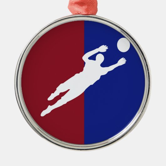 Voetbal Metalen Ornament (Voorkant)
