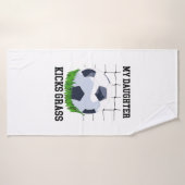 Voetbal - Mijn dochter Kicks Grass Badhanddoek (Badhanddoek)