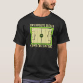 Voetbal Mijn favoriete voetballer roept me Pap Tea T-shirt (Voorkant)