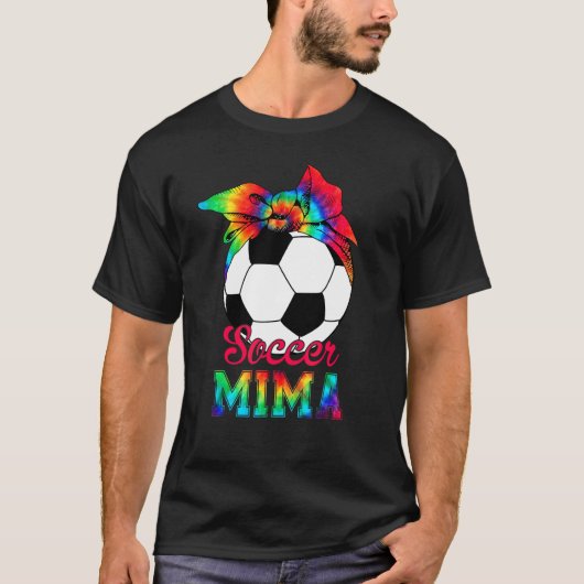 Voetbal Mima Tie Dye Voetbal Moederdag T-shirt (Voorkant)