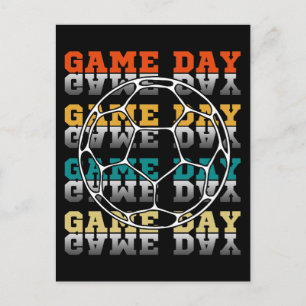 Voetbal Minnaar Kleur Typografie Voor Wedstrijddag Briefkaart