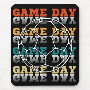 Voetbal Minnaar Kleur Typografie Voor Wedstrijddag Muismat
