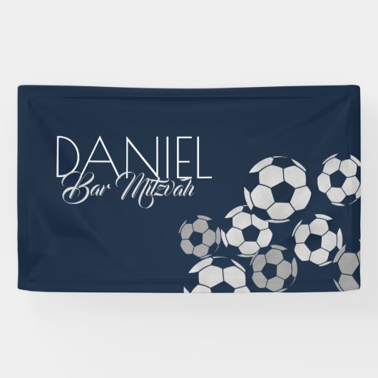 Voetbal Mitzvah Banner (Horizontaal)