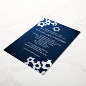 Voetbal Mitzvah Folie Uitnodiging (Gedraaid)