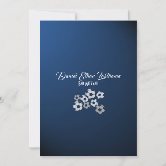 Voetbal Mitzvah Uitnodiging (Achterkant)