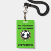 Voetbal Moeder Badge (Achterkant met lanyard)