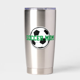 Voetbal Moeder Bal Kleurrijke Sport Team Fan Fun Geïsoleerde Drinkbeker
