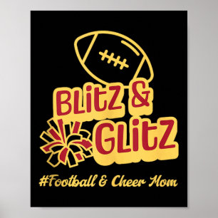 Voetbal Moeder Cheer Moeder Blitz En Glamour Tank Poster