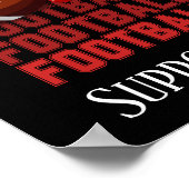 VOETBAL MOEDER Coquette Strik Custom Tekst Poster (Hoek)