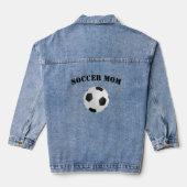 Voetbal Moeder Denim Jas Jacket (Achterkant)