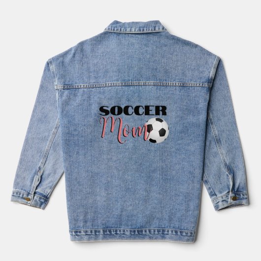 Voetbal Moeder Denim Jean Jacket (Achterkant)