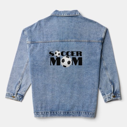 Voetbal Moeder Denim Jean Jacket (Achterkant)