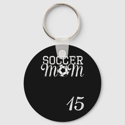 Voetbal Moeder Jersey Nummer 15 Favoriete Speler # Sleutelhanger (Voorkant)