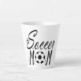Voetbal moeder latte koffie mokken