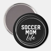 Voetbal Moeder Leven Magneet - Zwart (Voorkant / Achterkant)