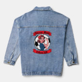 Voetbal Moeder met Ballen  Voetbal Moeder Denim Jacket (Achterkant)
