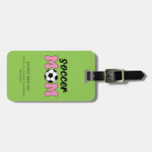 Voetbal Moeder Moederdag Personaliseren Bagagelabel (Voorkant horizontaal)