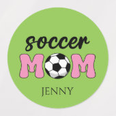 Voetbal Moeder Moederdag Personaliseren Labels (Design 1)