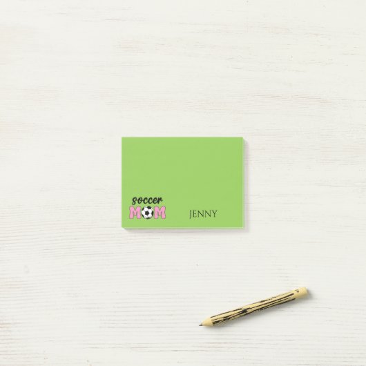 Voetbal Moeder Moederdag Personaliseren Post-it® Notes (Op bureau)