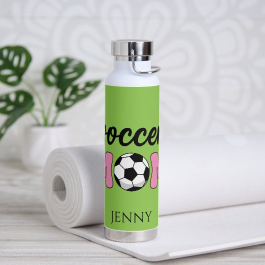 Voetbal Moeder Moederdag Personaliseren Waterfles (Yoga)