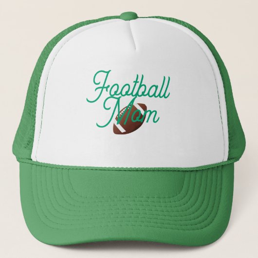Voetbal Moeder Pet Groen en Wit (Voorkant)