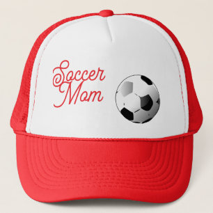 Voetbal Moeder Pet Rood en Wit
